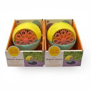 Sun Squad Mini Bubble Maker Bundle (2) | Battery Operated | Kids Outdoor Toy